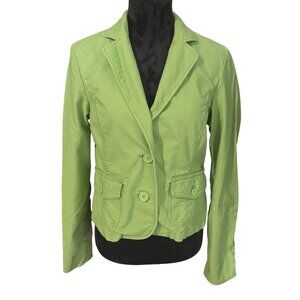Aeropostale Jacket Womens‎ L Green Lightweight Blazer Preppy Retro Revival Y2K